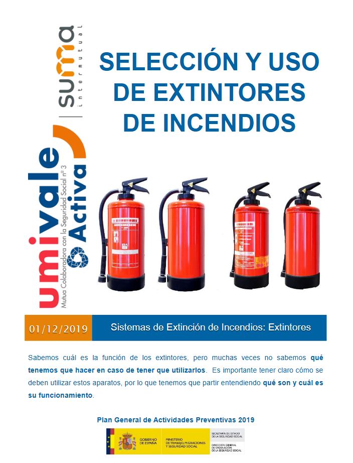 Guía selección y uso de extintores de incendios